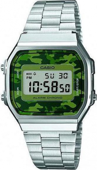 CASIO Collection Camouflage Stainless Steel Bracelet A-168WEC-3EF