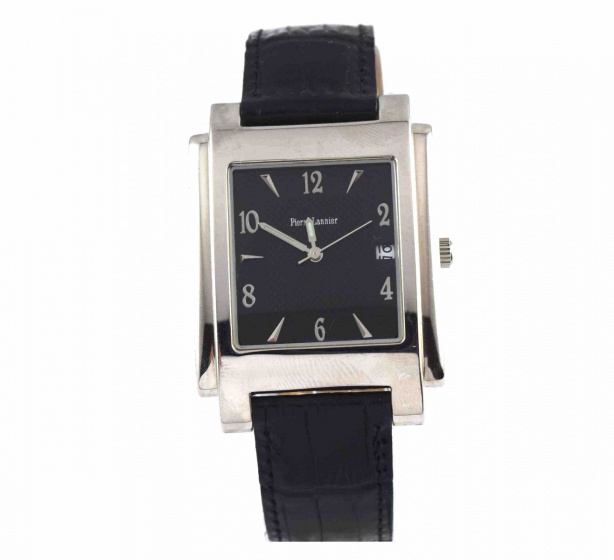 Pierre Lannier Paris Black Leather Watch | PL034E1