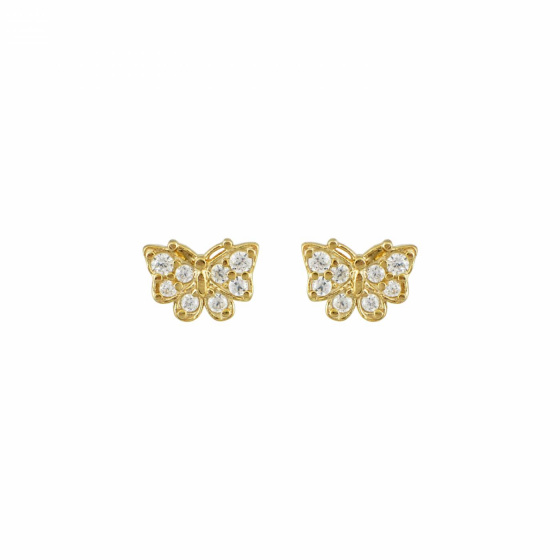 Χρυσά Σκουλαρίκια 9Κ - Πεταλούδες