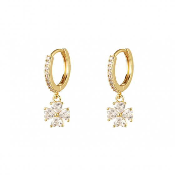 Earrings flower with zircon - Sparkle Collection