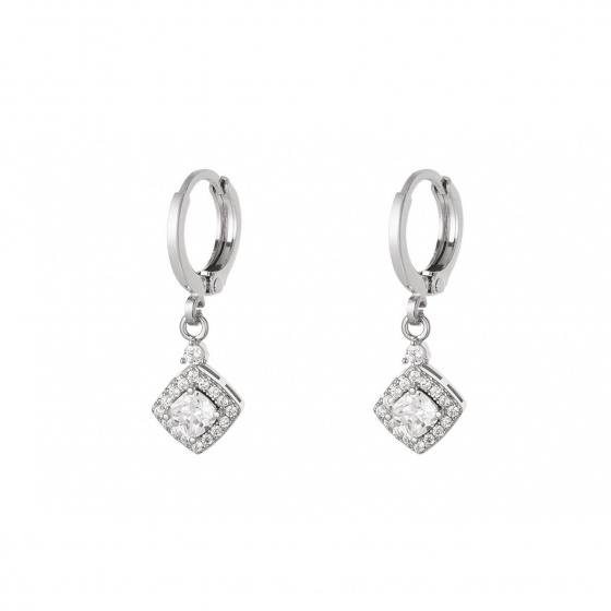 Earrings with zirconia pendant - Sparkle Collection