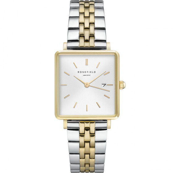 The Boxy Two Tone White - Gold / 33mm