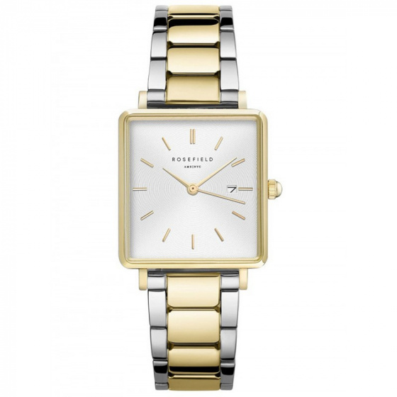The Boxy Two Tone White - Gold / 33mm